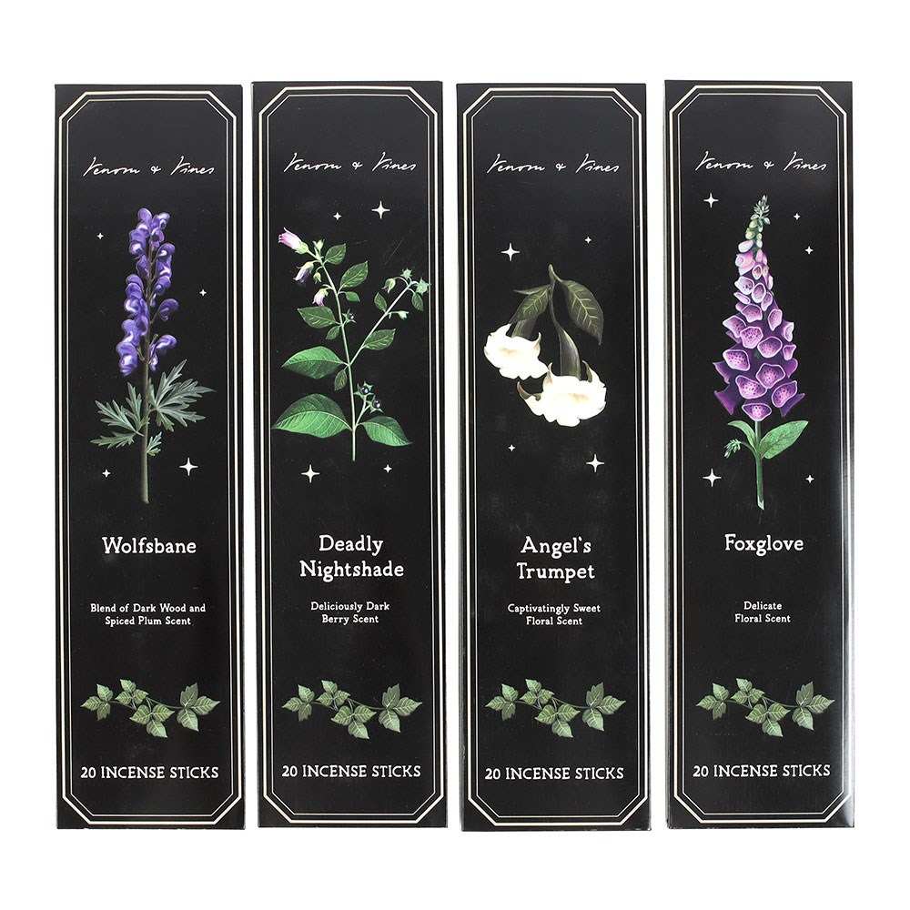 Something Different - Set of 4 Poisonous Plants Incense Stick Packs BÃ¢tons d'encens - Multicolore